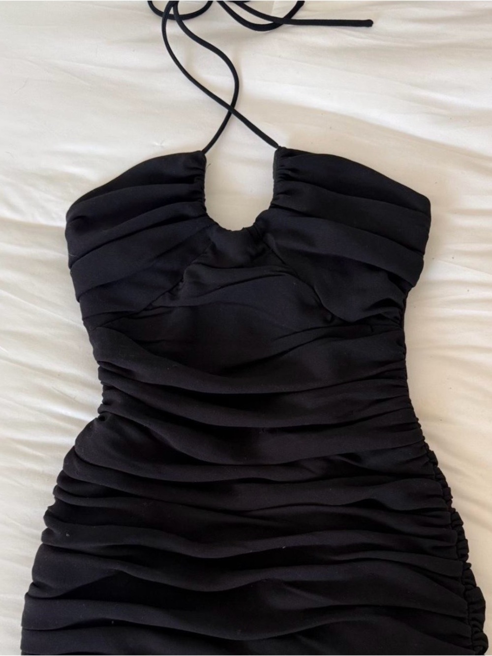 Zara Black Ruched Dress